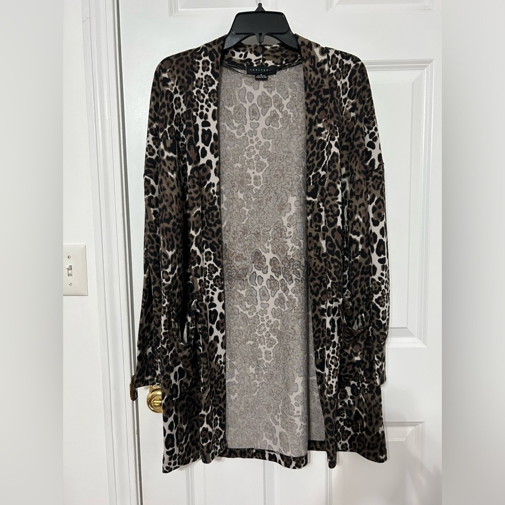 Sanctuary cardigan in leopard print